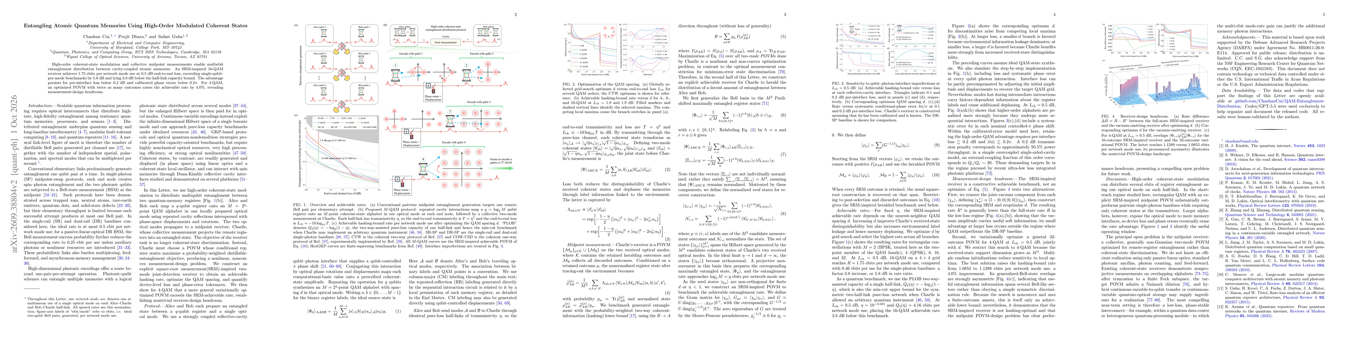 Thumbnail for Entangling Atomic Quantum Memories Using High-Order Modulated Coherent States