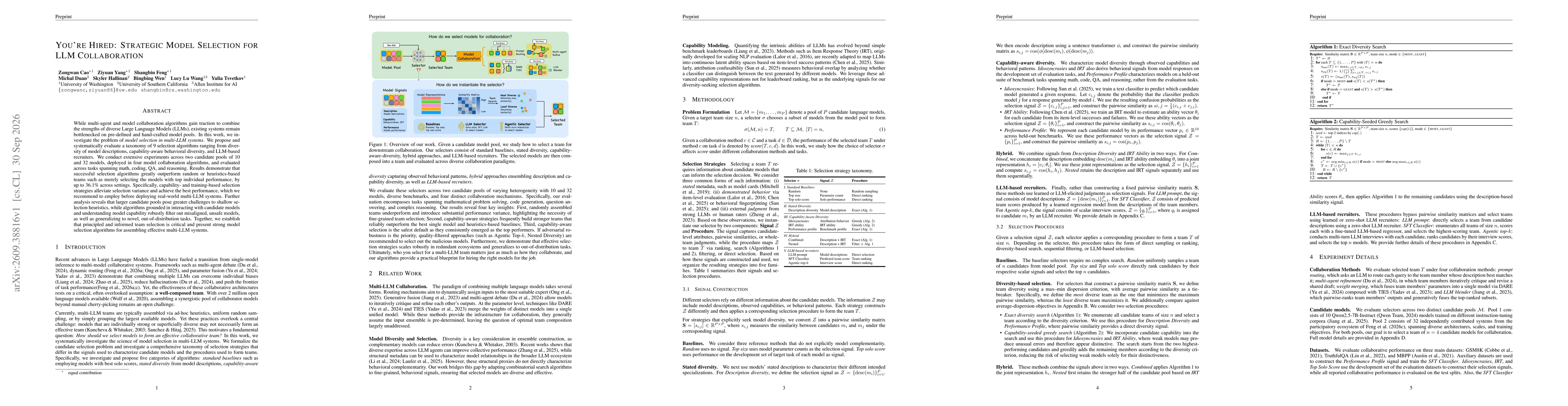 Thumbnail for You're Hired: Strategic Model Selection for LLM Collaboration