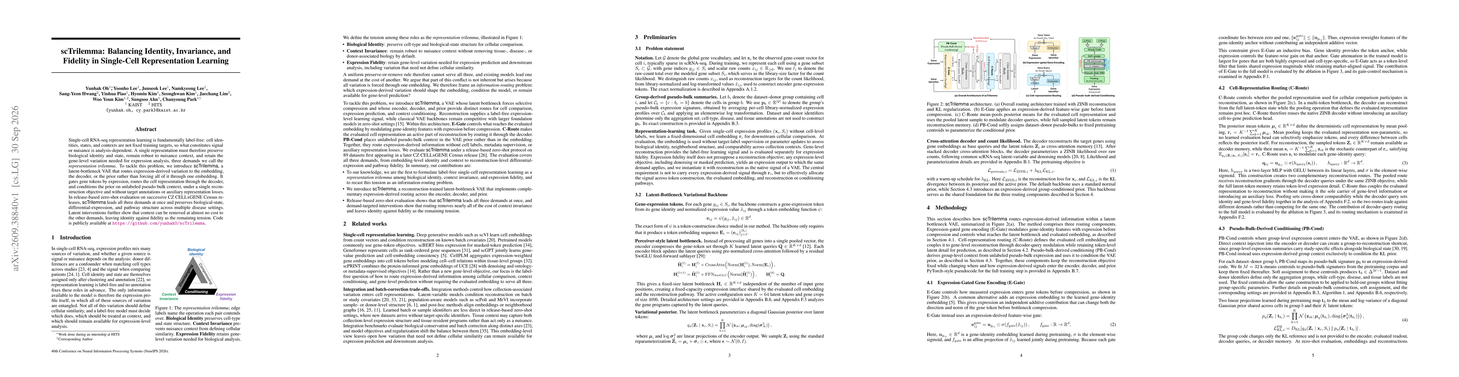 Thumbnail for scTrilemma: Balancing Identity, Invariance, and Fidelity in Single-Cell Representation Learning