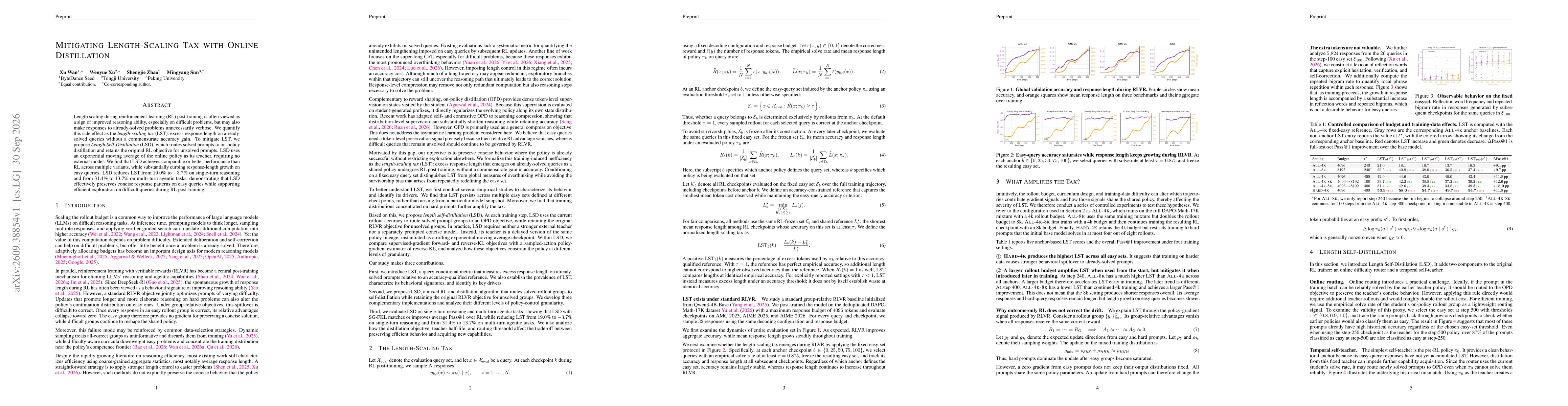 Thumbnail for Mitigating the Length-Scaling Tax with Online Distillation