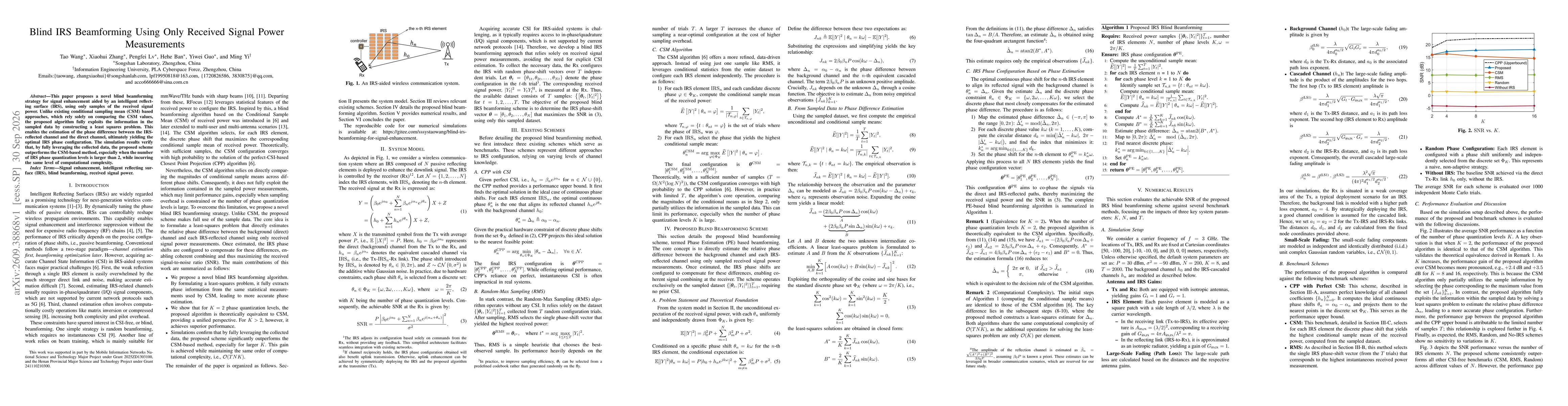 Thumbnail for Blind IRS Beamforming Using Only Received Signal Power Measurements