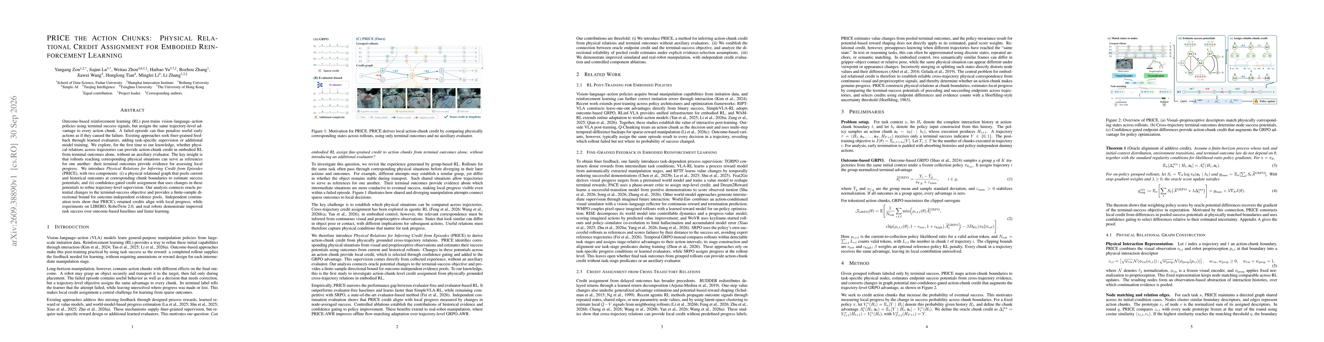 Thumbnail for PRICE the Action Chunks: Physical Relational Credit Assignment for Embodied Reinforcement Learning