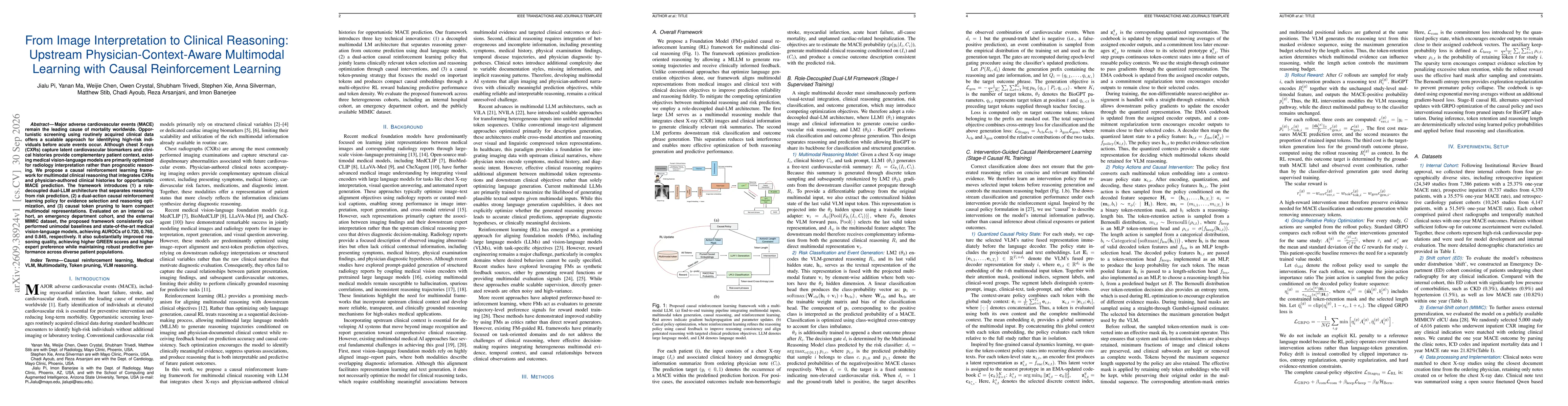 Thumbnail for From Image Interpretation to Clinical Reasoning: Upstream Physician-Context-Aware Multimodal Learning with Causal Reinforcement Learning