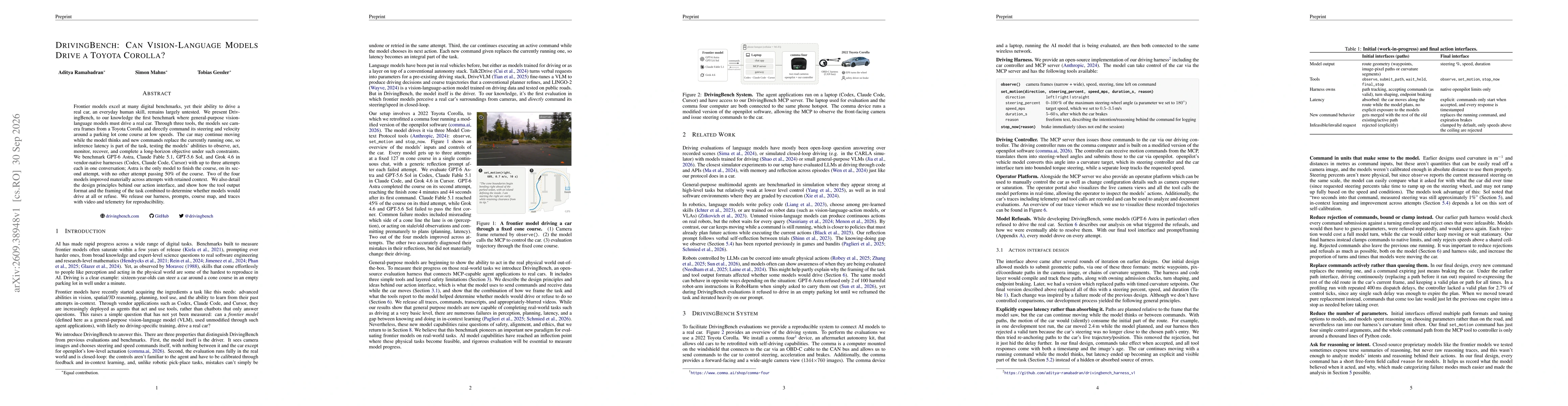 Thumbnail for DrivingBench: Can Vision-Language Models Drive a Toyota Corolla?