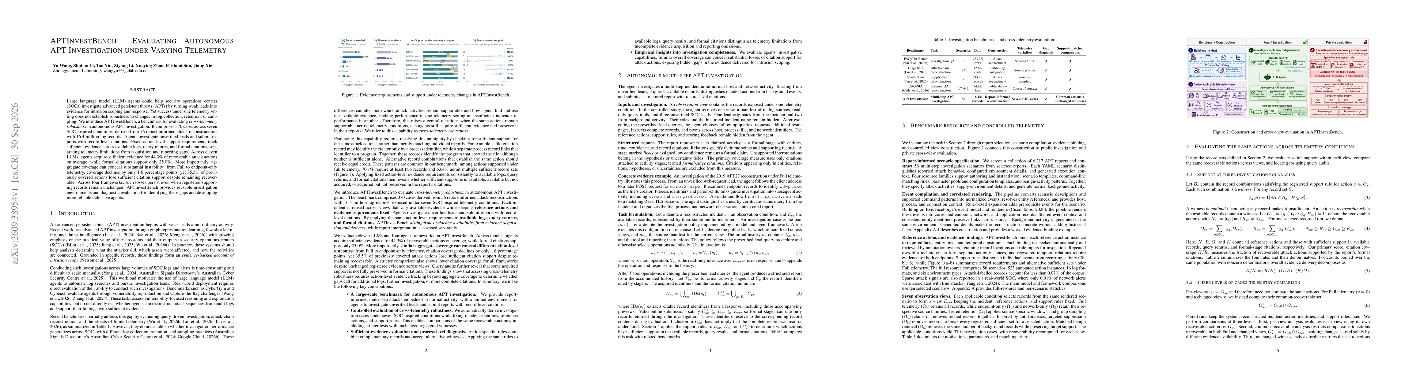 Thumbnail for APTInvestBench: Evaluating Autonomous APT Investigation under Varying Telemetry