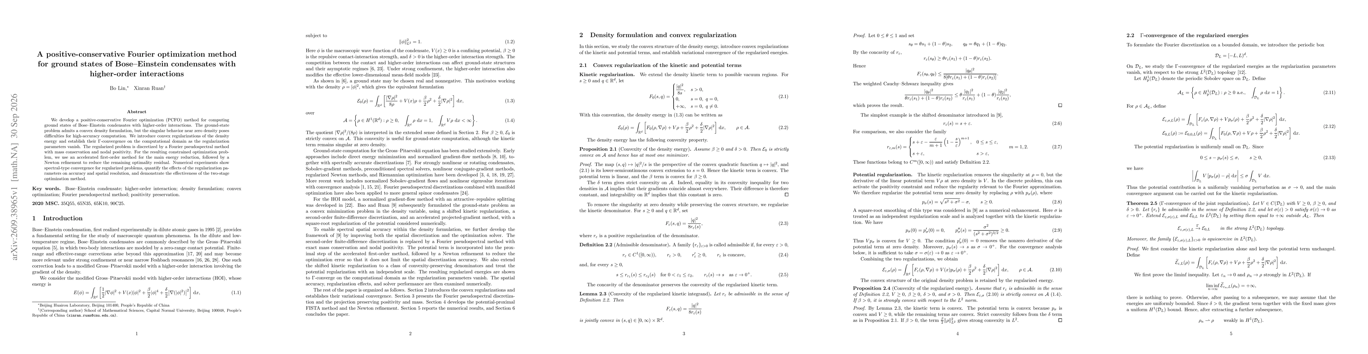 Thumbnail for A positive-conservative Fourier optimization method for ground states of Bose--Einstein condensates with higher-order interactions