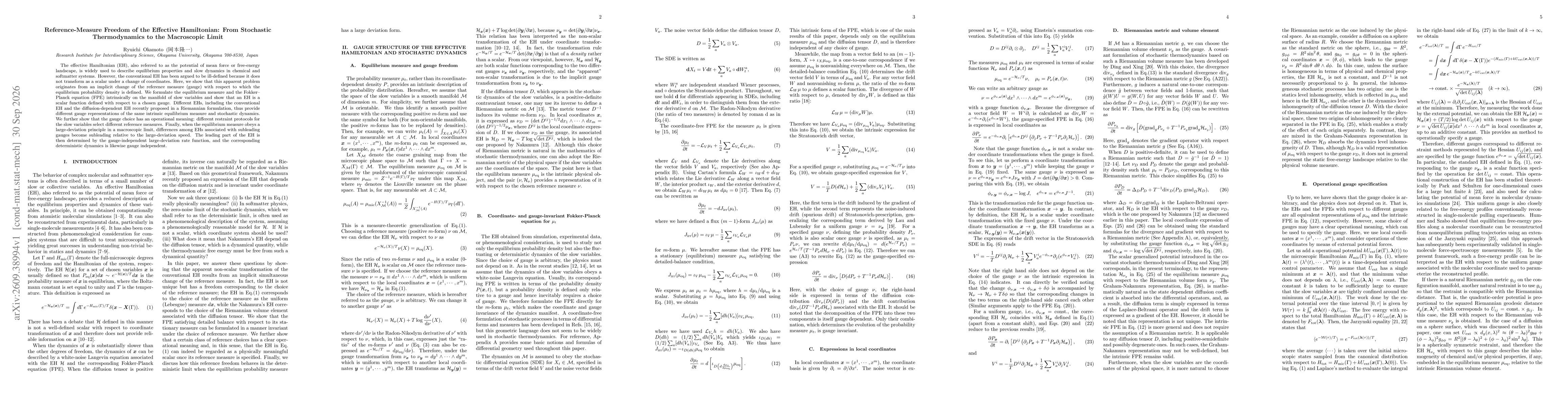 Thumbnail for Reference-Measure Freedom of the Effective Hamiltonian: From Stochastic Thermodynamics to the Macroscopic Limit
