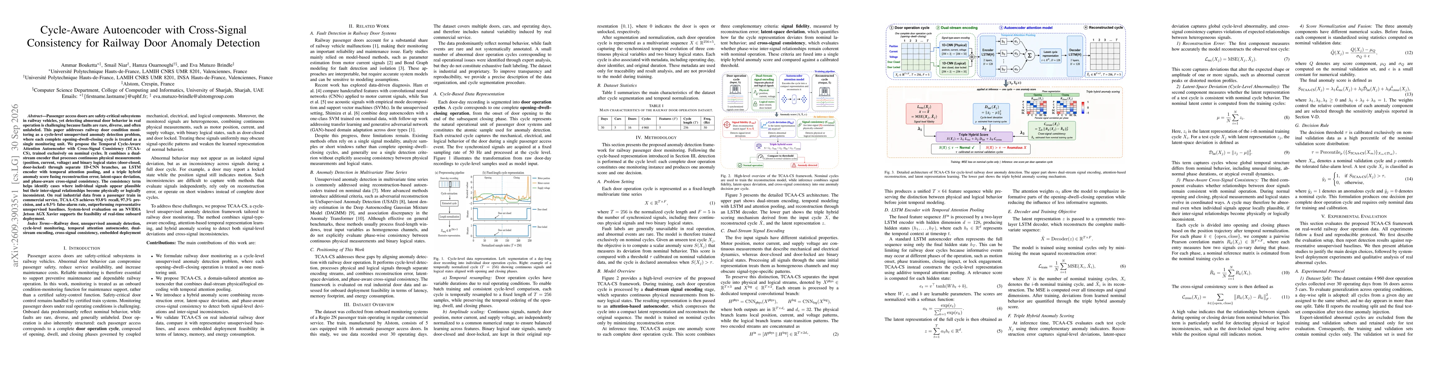Thumbnail for Cycle-Aware Autoencoder with Cross-SignalConsistency for Railway Door Anomaly Detection