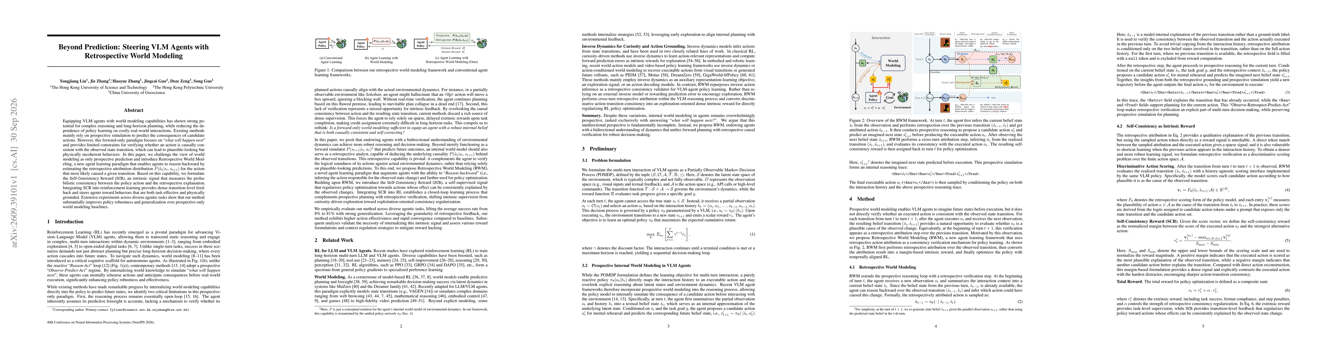 Thumbnail for Beyond Prediction: Steering VLM Agents with Retrospective World Modeling