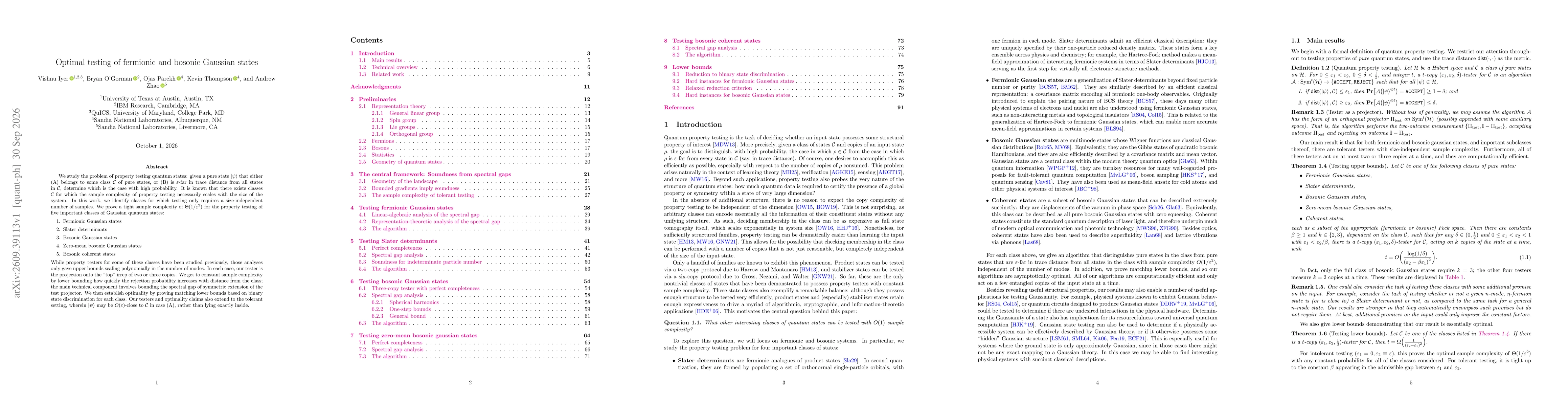 Thumbnail for Optimal testing of fermionic and bosonic Gaussian states