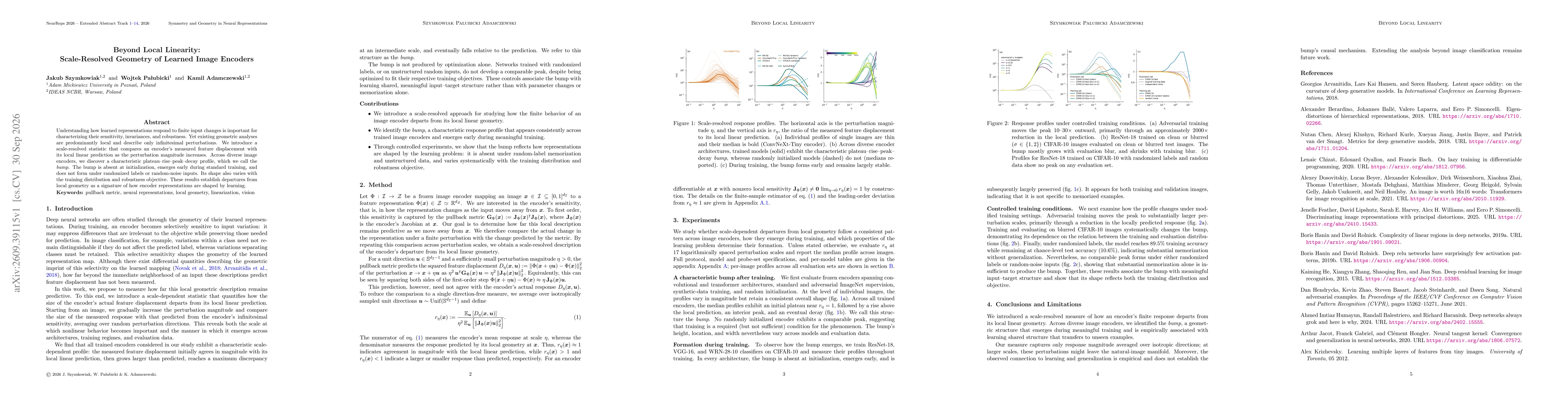 Thumbnail for Beyond Local Linearity: Scale-Resolved Geometry of Learned Image Encoders
