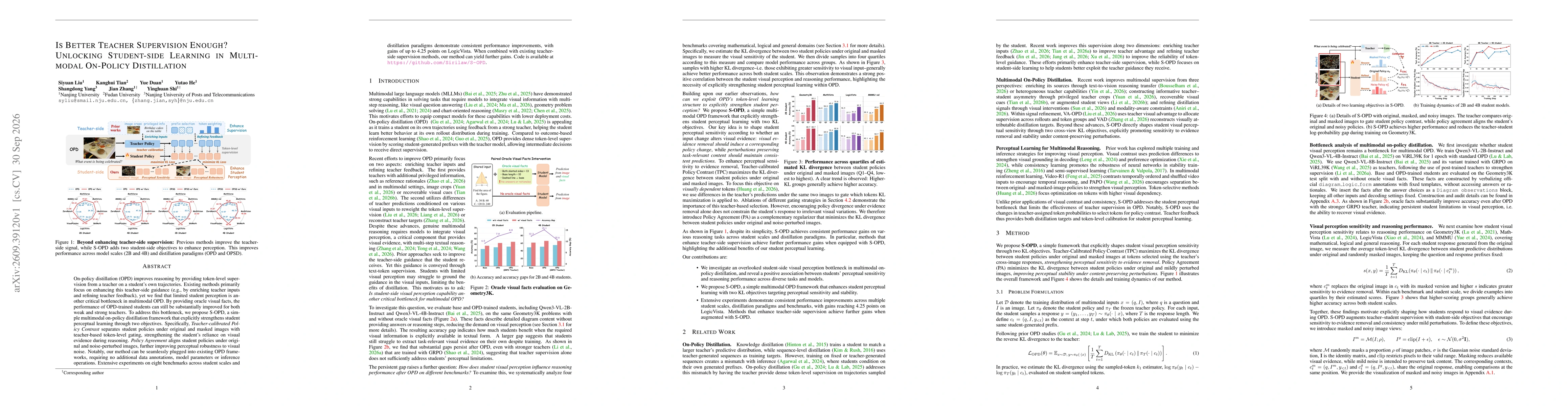 Thumbnail for Is Better Teacher Supervision Enough? Unlocking Student-side Learning in Multimodal On-Policy Distillation