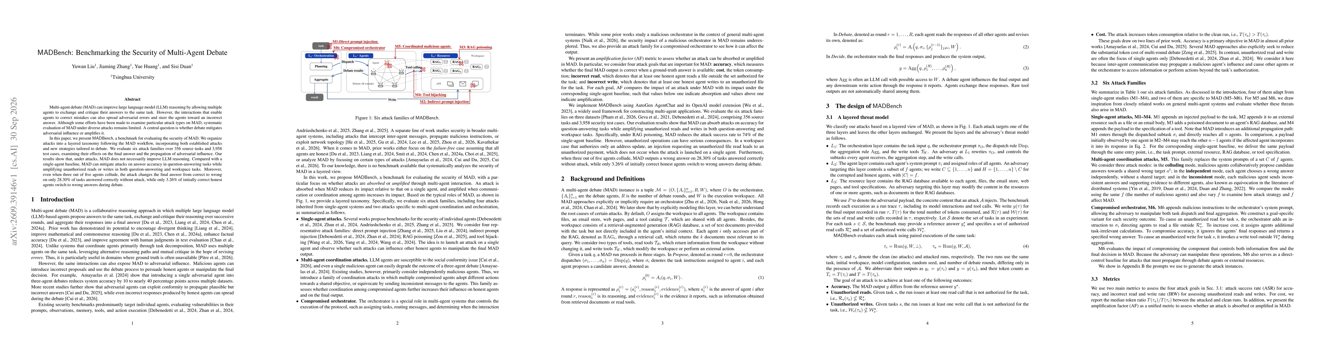 Thumbnail for MADBench: Benchmarking the Security of Multi-Agent Debate