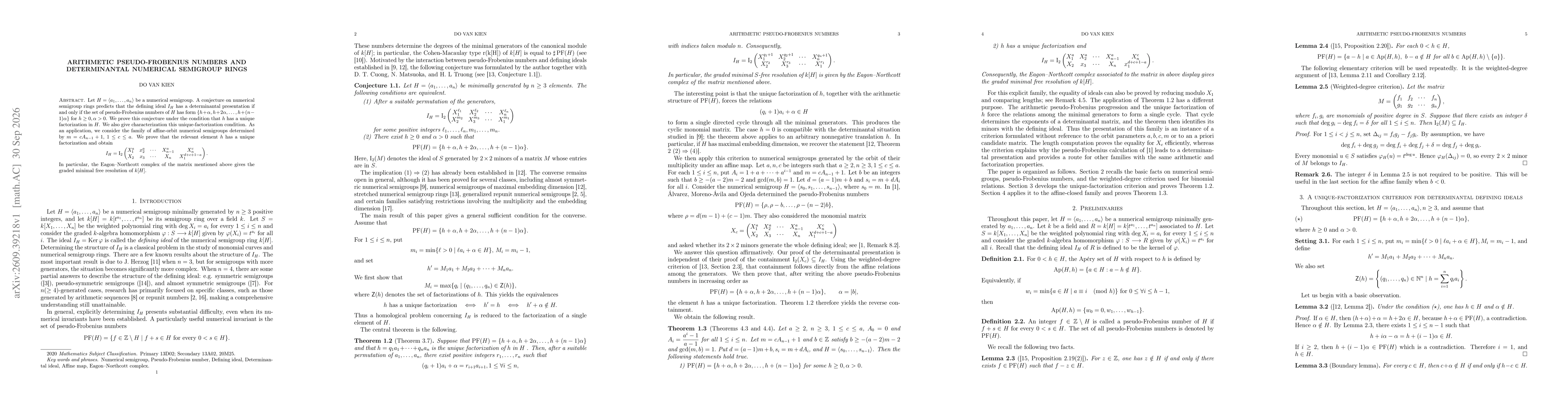 Thumbnail for Arithmetic pseudo-Frobenius numbers and determinantal numerical semigroup rings