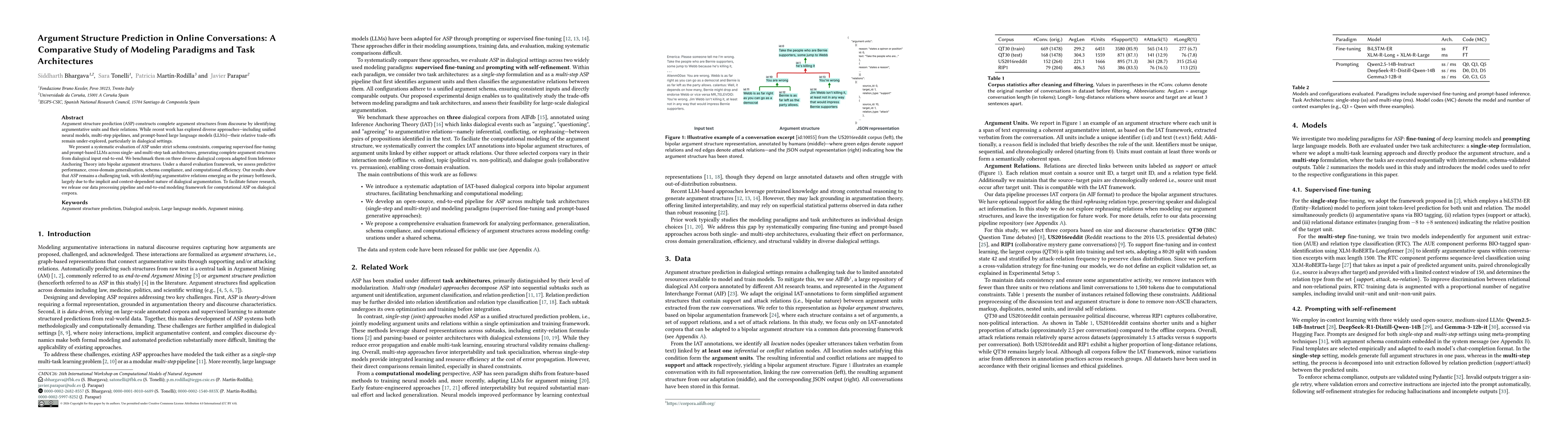 Thumbnail for Argument Structure Prediction in Online Conversations: A Comparative Study of Modeling Paradigms and Task Architectures