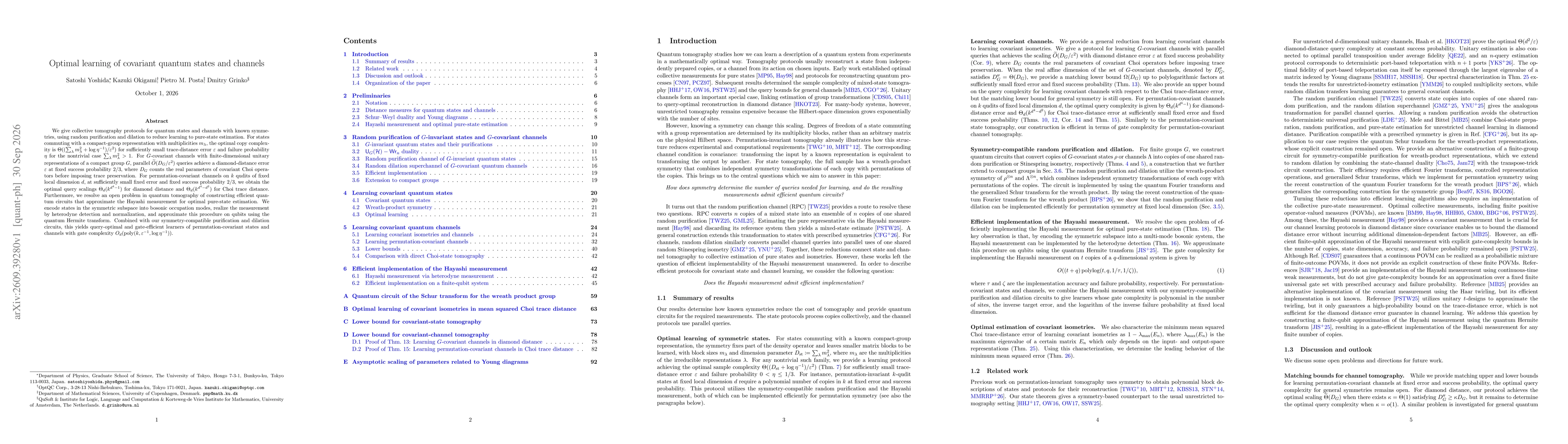 Thumbnail for Optimal learning of covariant quantum states and channels