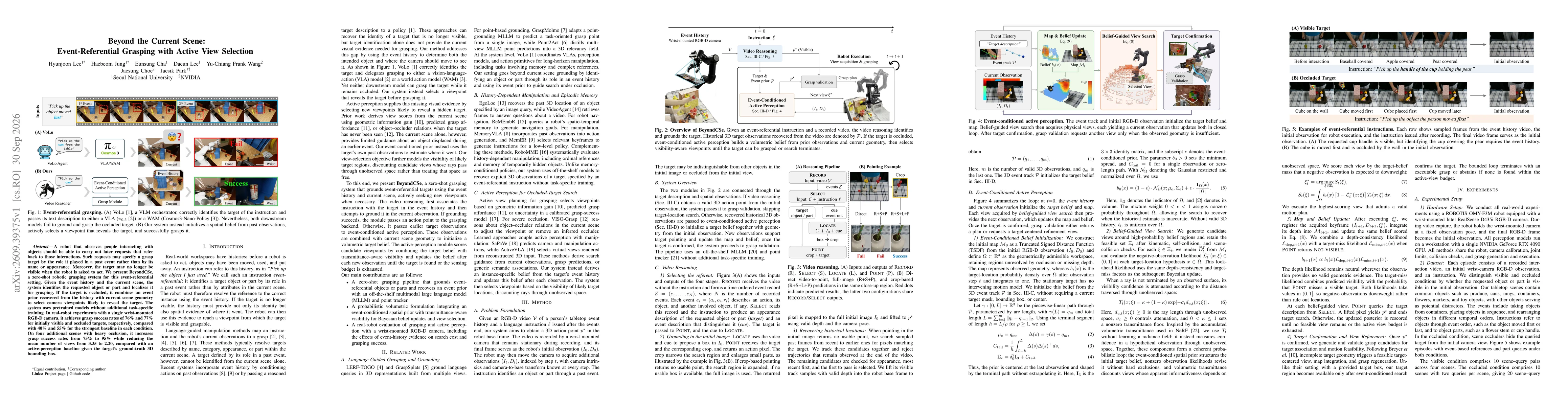 Thumbnail for Beyond the Current Scene: Event-Referential Grasping with Active View Selection