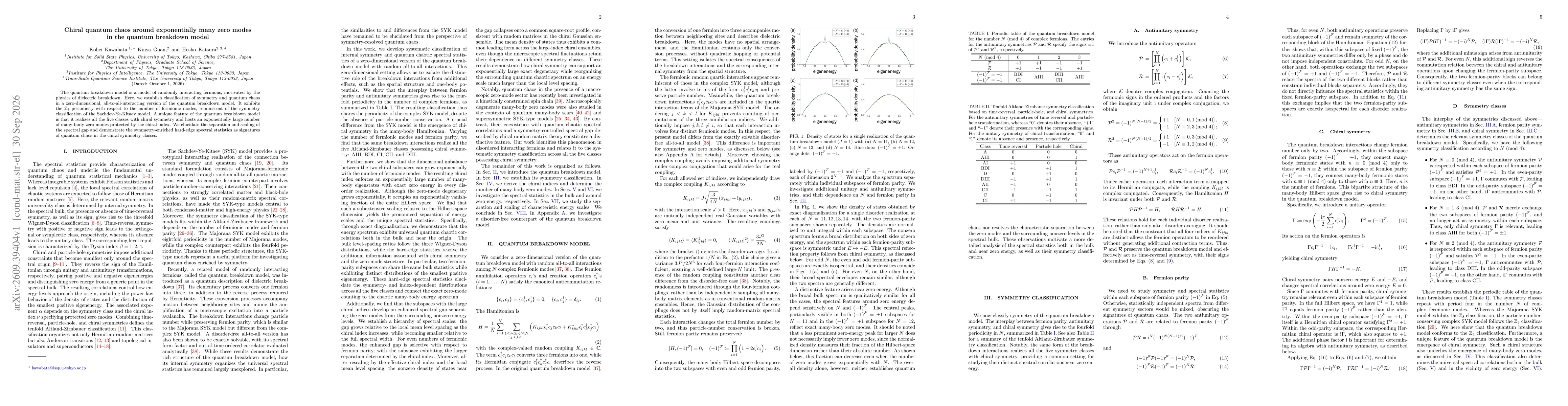 Thumbnail for Chiral quantum chaos around exponentially many zero modes in the quantum breakdown model