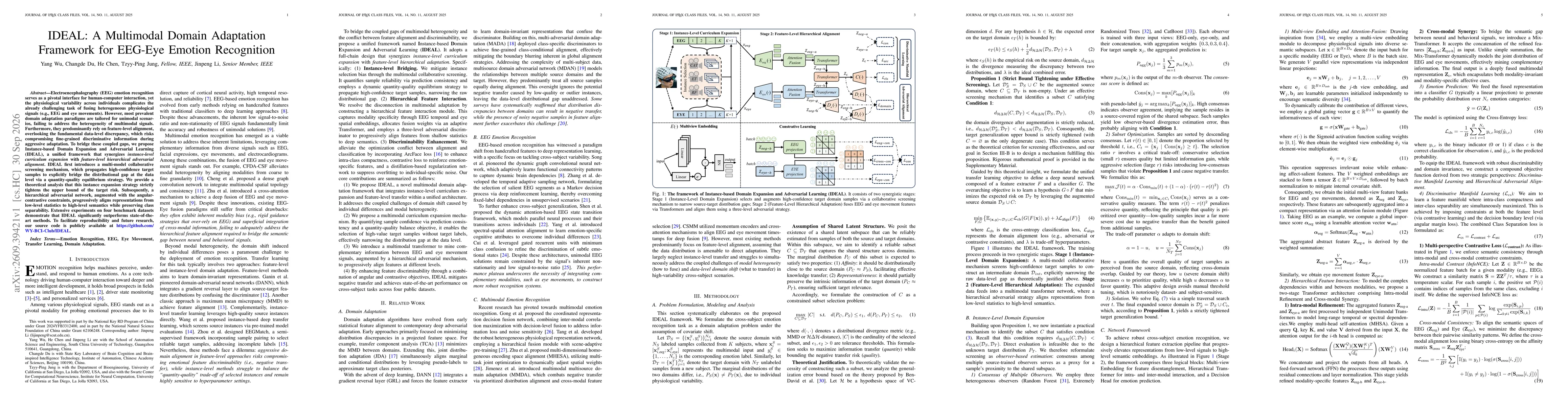 Thumbnail for IDEAL: A Multimodal Domain Adaptation Framework for EEG-Eye Emotion Recognition