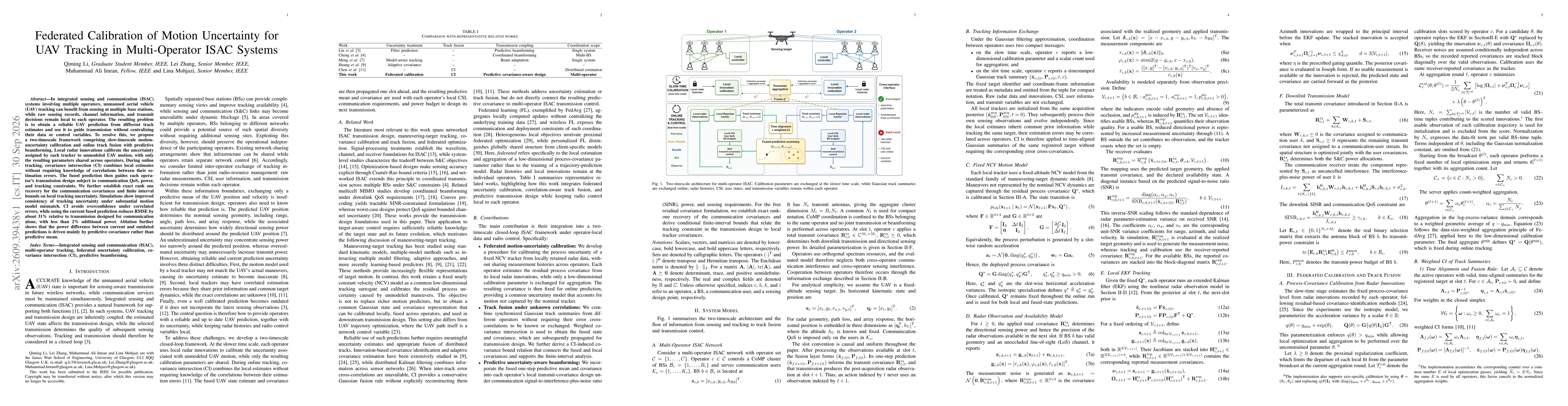 Thumbnail for Federated Calibration of Motion Uncertainty for UAV Tracking in Multi-Operator ISAC Systems