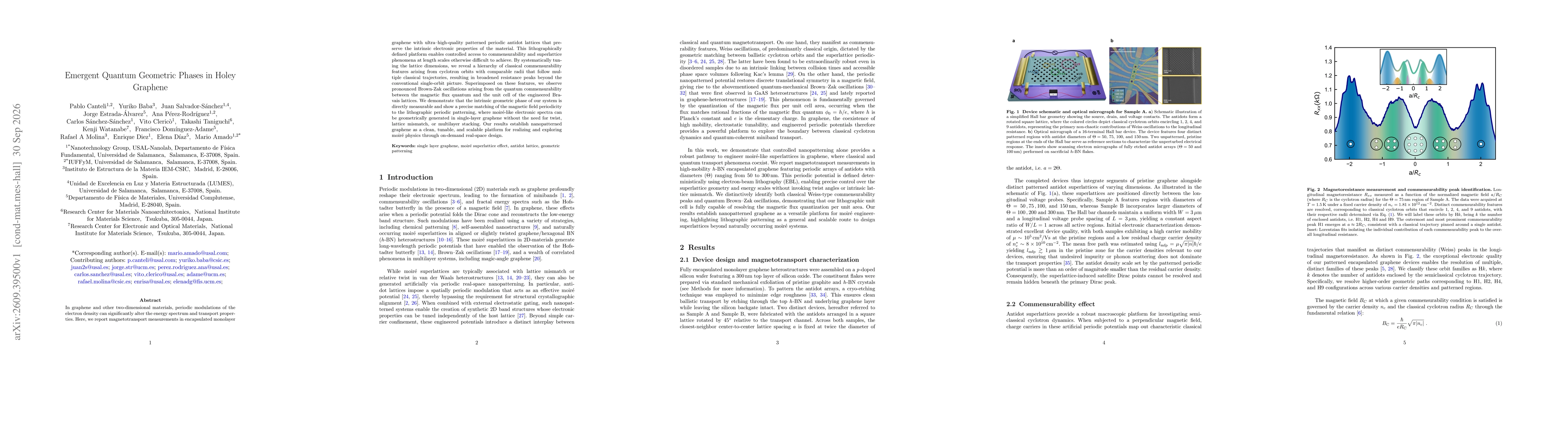 Thumbnail for Emergent Quantum Geometric Phases in Holey Graphene