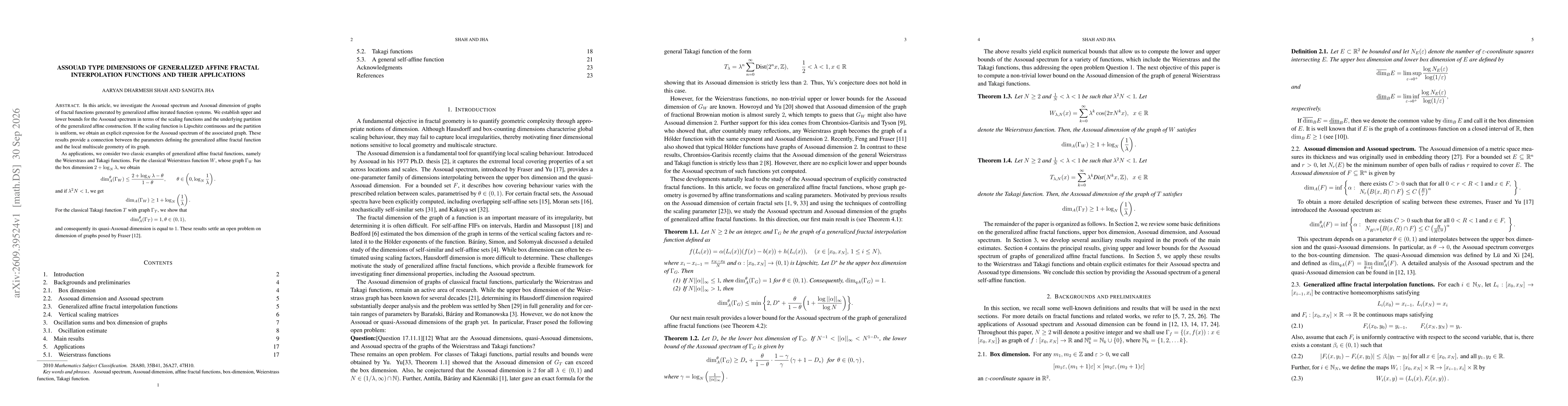 Thumbnail for Assouad type dimensions of generalized affine fractal interpolation functions and their applications