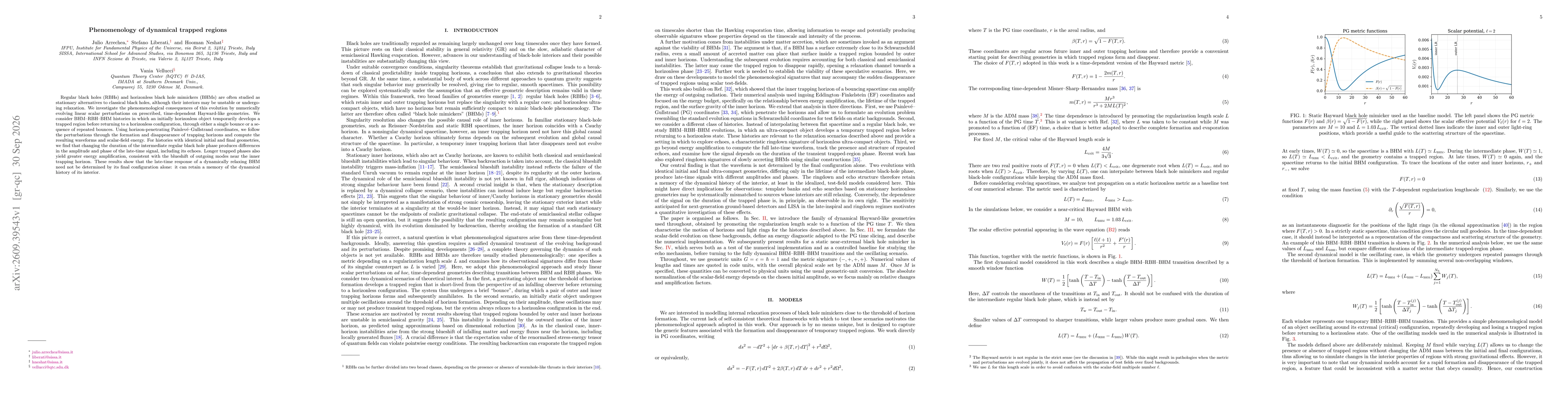 Thumbnail for Phenomenology of dynamical trapped regions