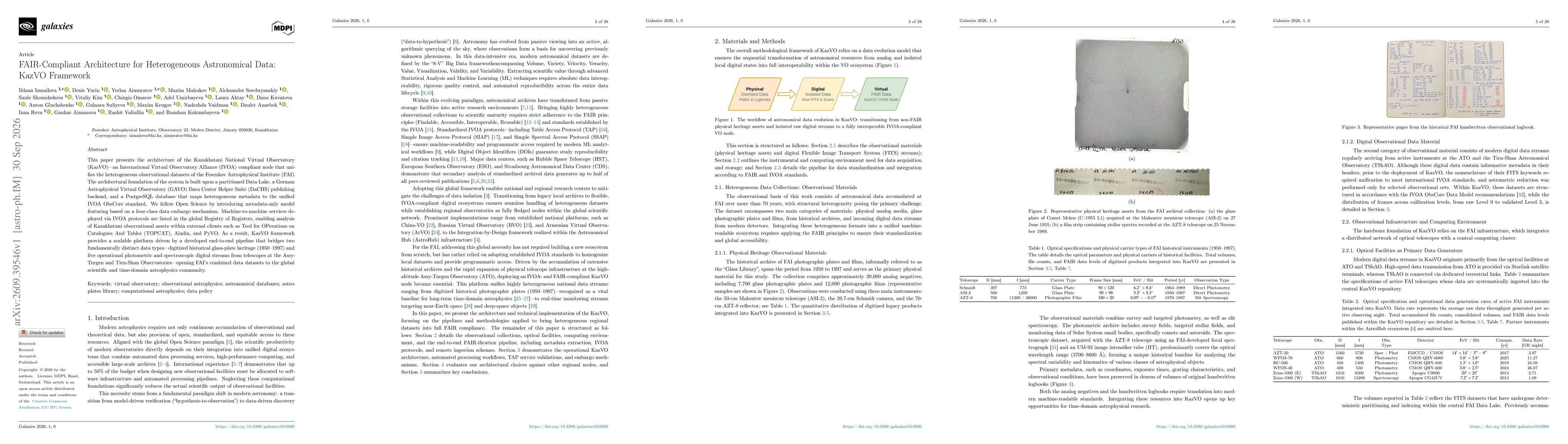 Thumbnail for FAIR-Compliant Architecture for Heterogeneous Astronomical Data: KazVO Framework