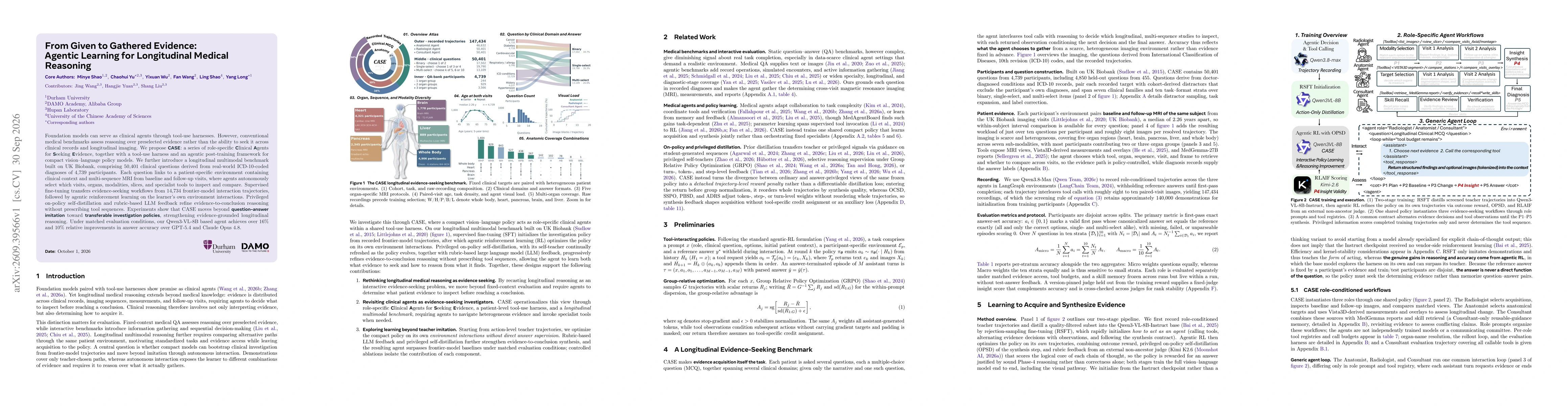 Thumbnail for From Given to Gathered Evidence: Agentic Learning for Longitudinal Medical Reasoning