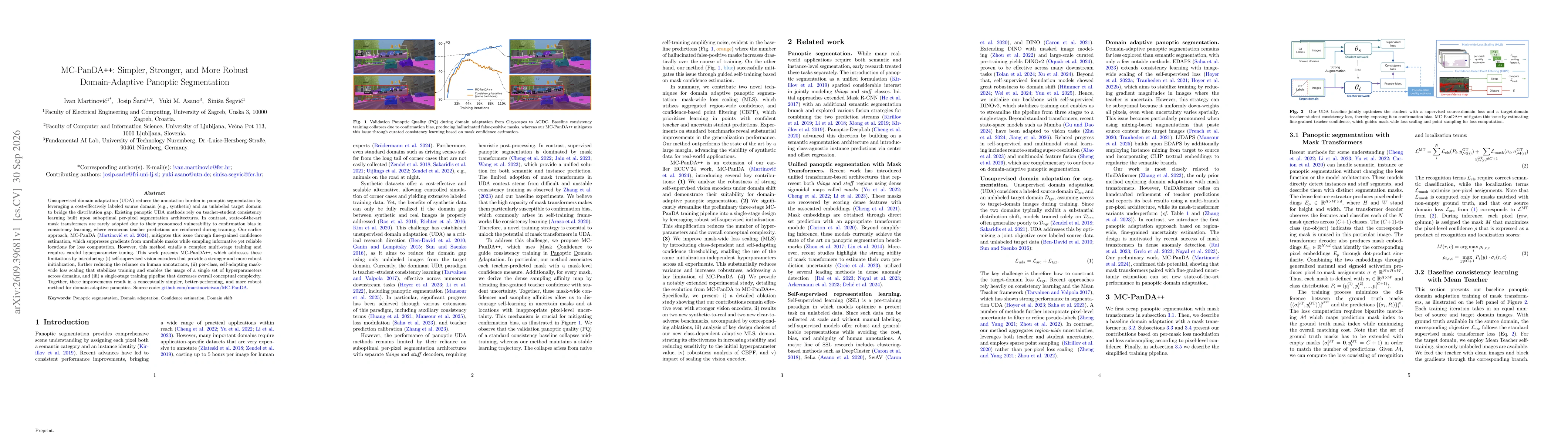 Thumbnail for MC-PanDA++: Simpler, Stronger, and More Robust Domain-Adaptive Panoptic Segmentation