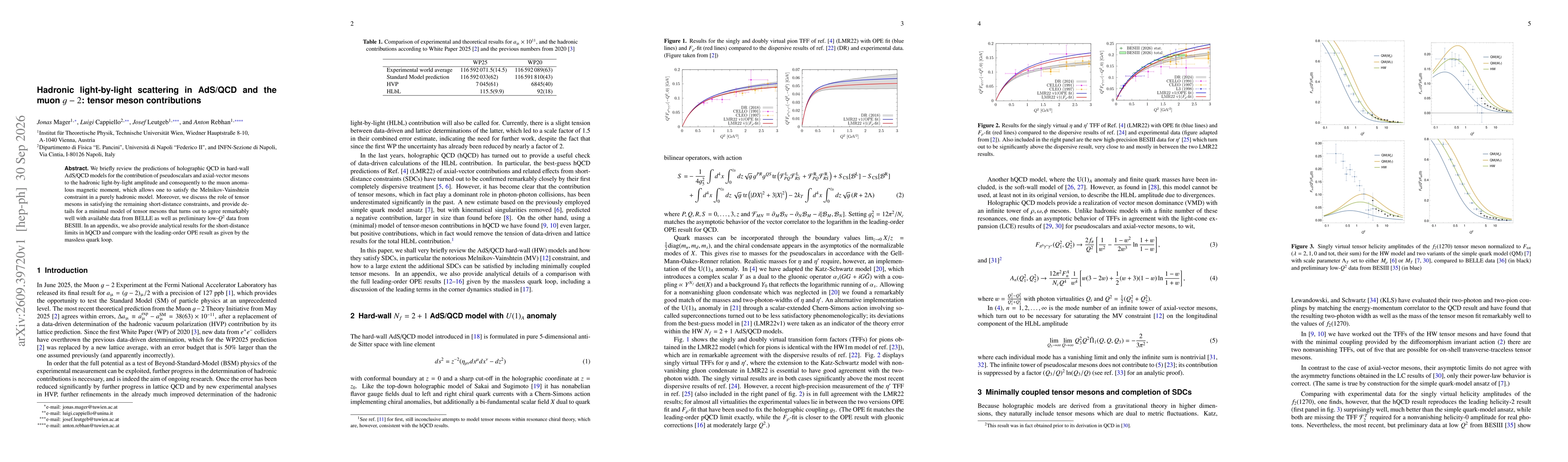 Thumbnail for Hadronic light-by-light scattering in AdS/QCD and the muon $g-2$: tensor meson contributions