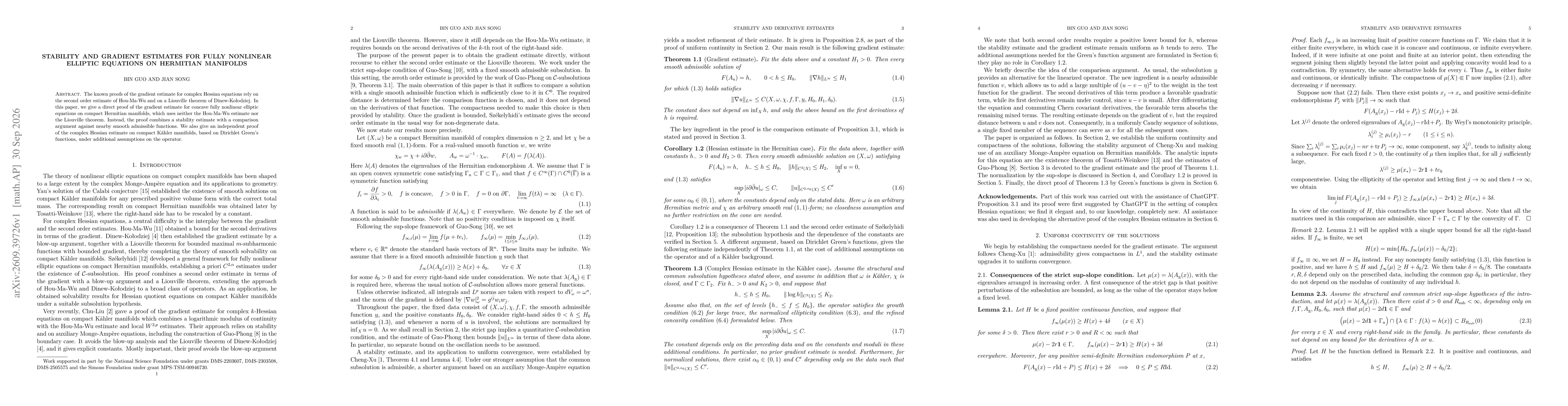 Thumbnail for Stability and gradient estimates for fully nonlinear elliptic equations on hermitian manifolds