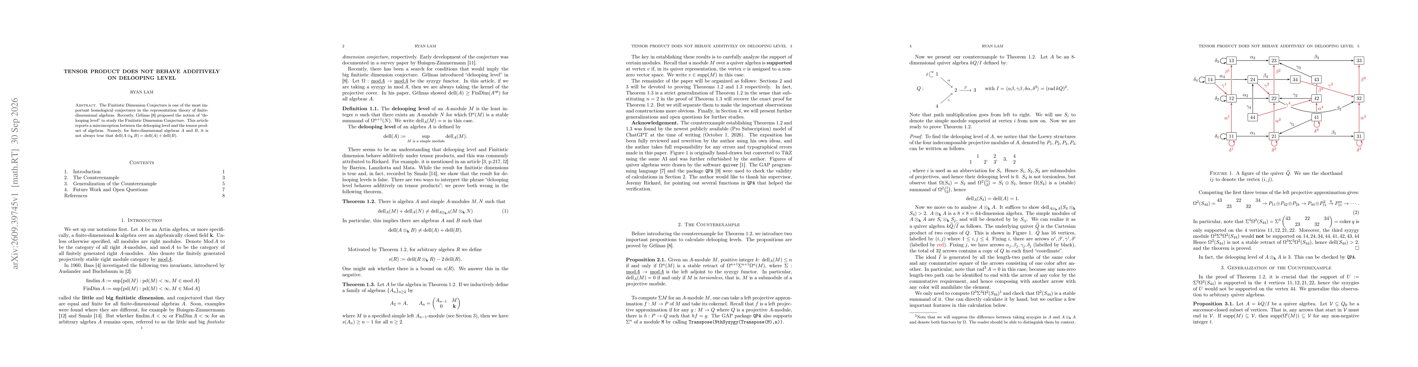 Thumbnail for Tensor Product Does Not Behave Additively on Delooping Level