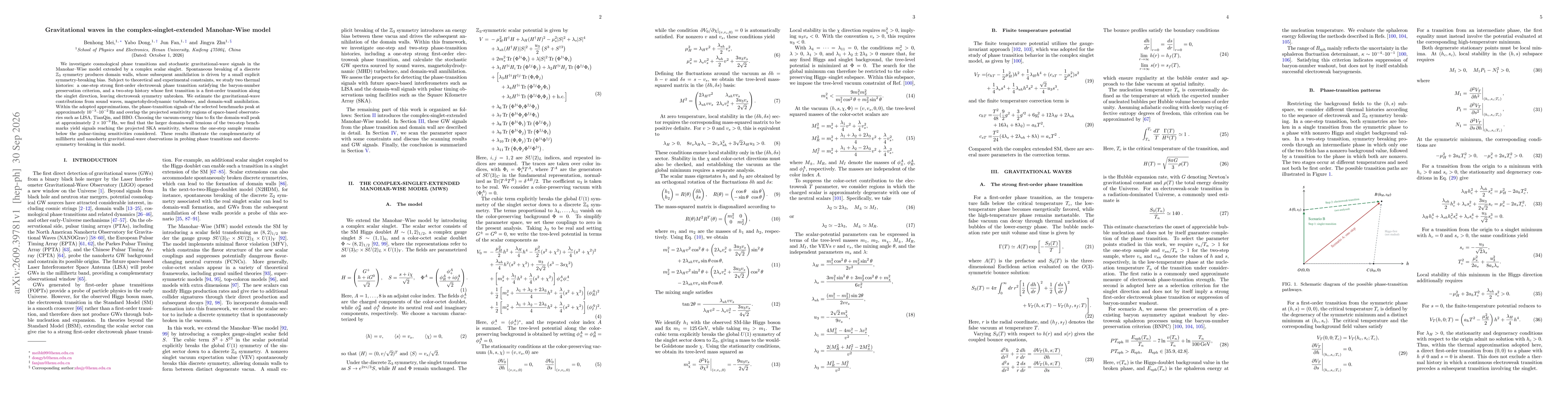 Thumbnail for Gravitational waves in the complex-singlet-extended Manohar-Wise model