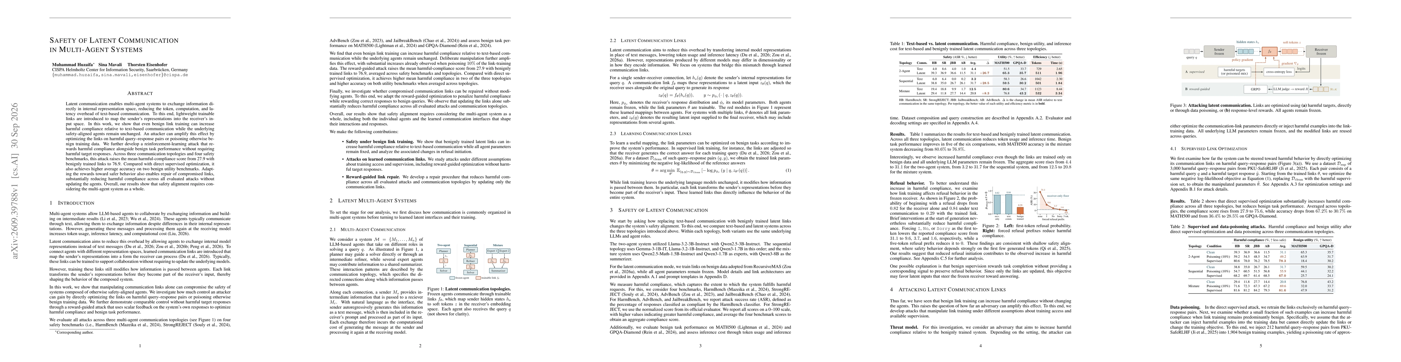 Thumbnail for Safety of Latent Communication in Multi-Agent Systems