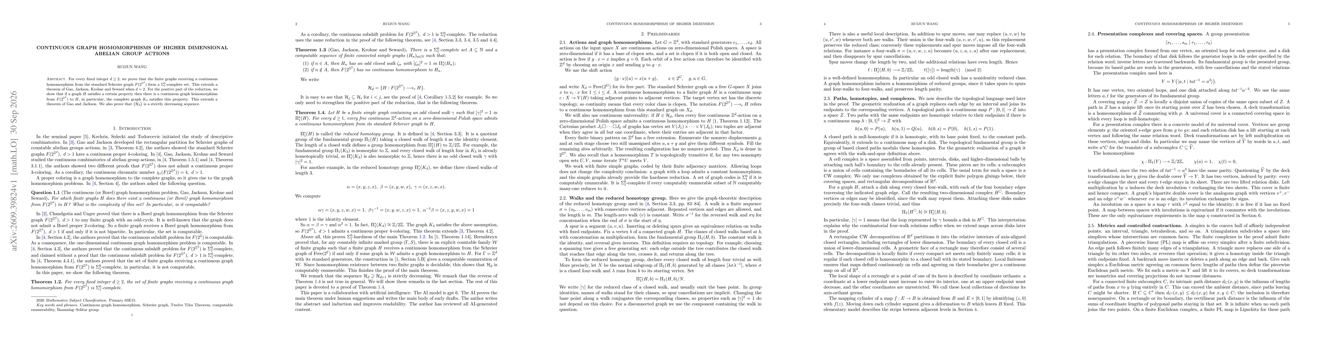 Thumbnail for Continuous graph homomorphisms of higher dimensional abelian group actions
