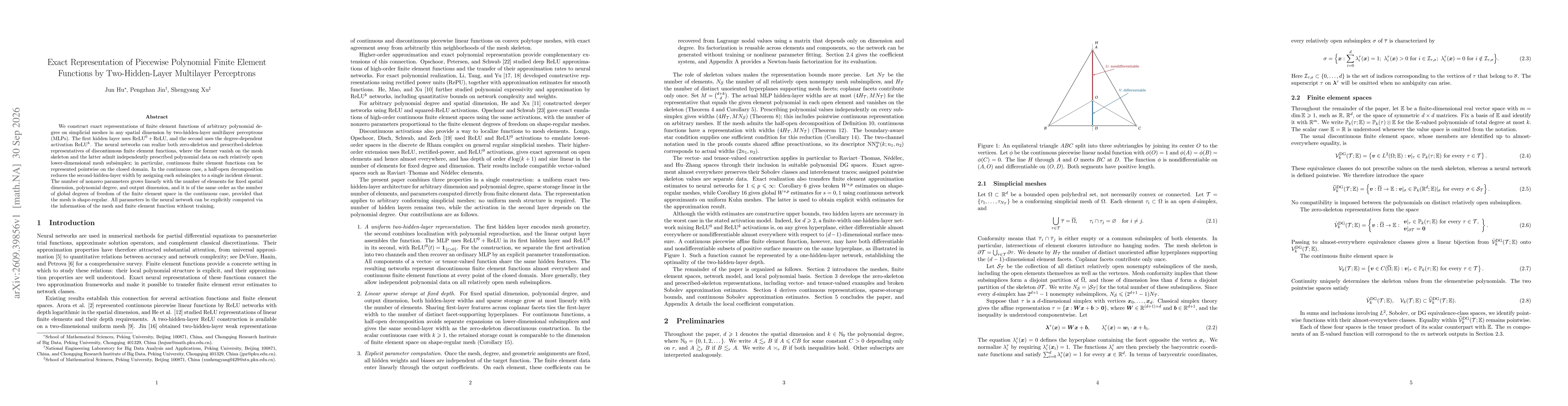 Thumbnail for Exact Representation of Piecewise Polynomial Finite Element Functions by Two-Hidden-Layer Multilayer Perceptrons
