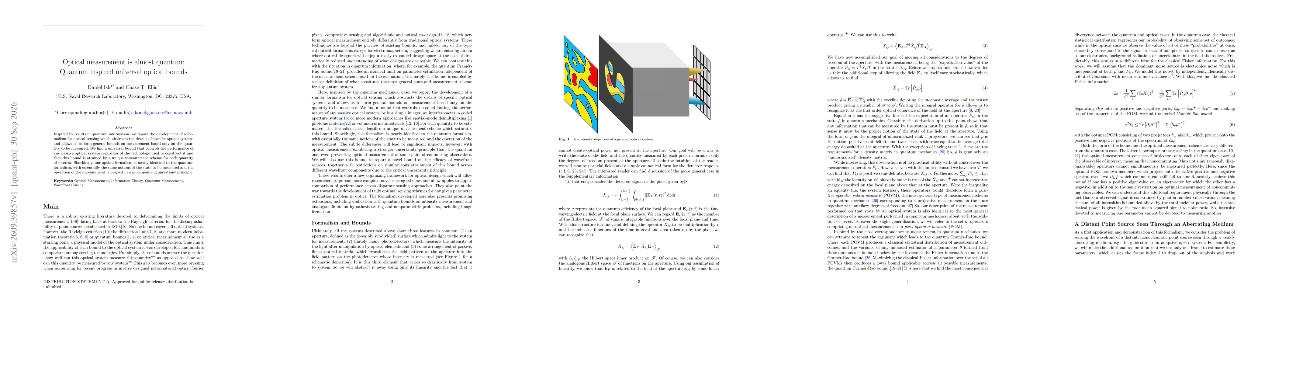 Thumbnail for Optical measurement is almost quantum: Quantum inspired universal optical bounds