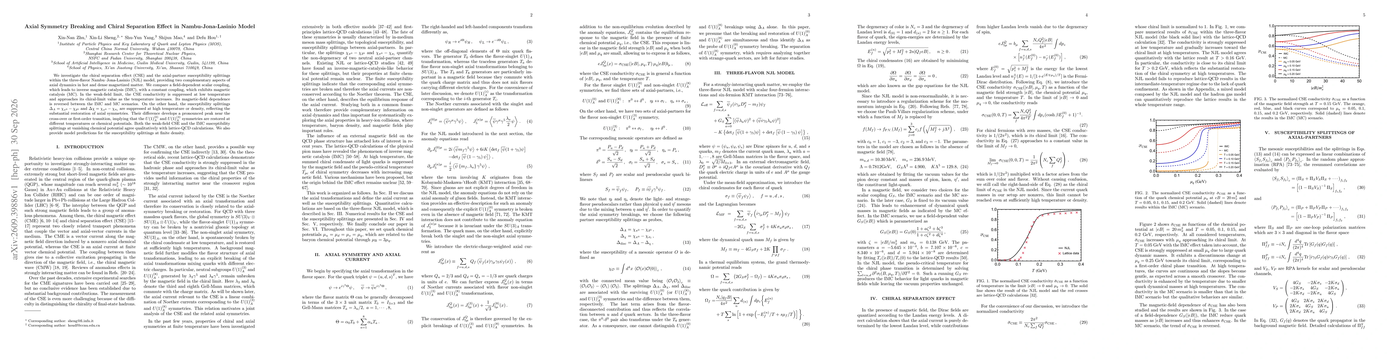 Thumbnail for Axial Symmetry Breaking and Chiral Separation Effect in Nambu-Jona-Lasinio Model