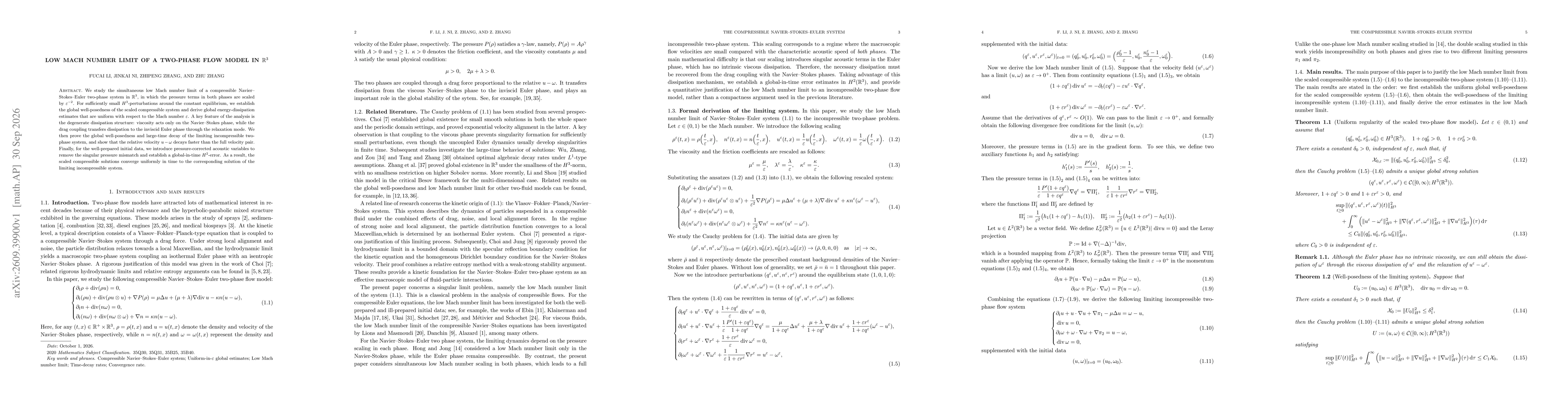 Thumbnail for Low Mach number limit of a two-phase flow model in $\mathbb{R}^3$