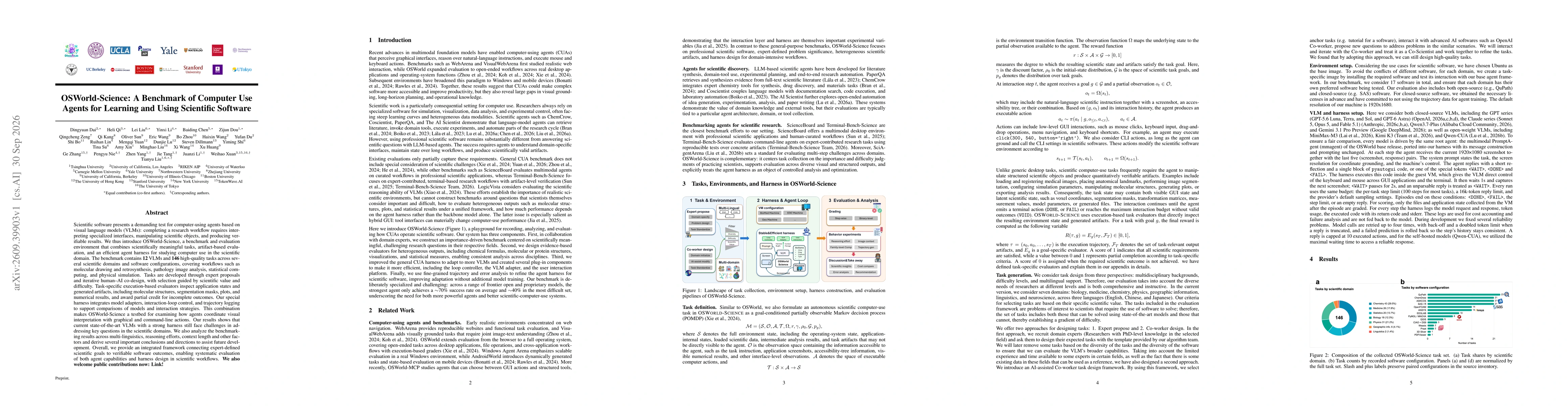 Thumbnail for OSWorld-Science: A Benchmark of Computer Use Agents for Learning and Using Scientific Software