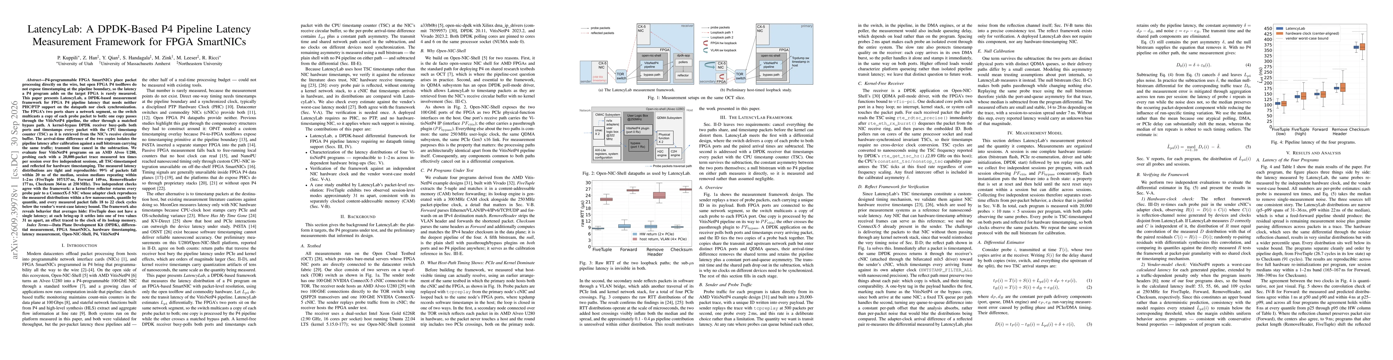 Thumbnail for LatencyLab: A DPDK-Based P4 Pipeline Latency Measurement Framework for FPGA SmartNICs