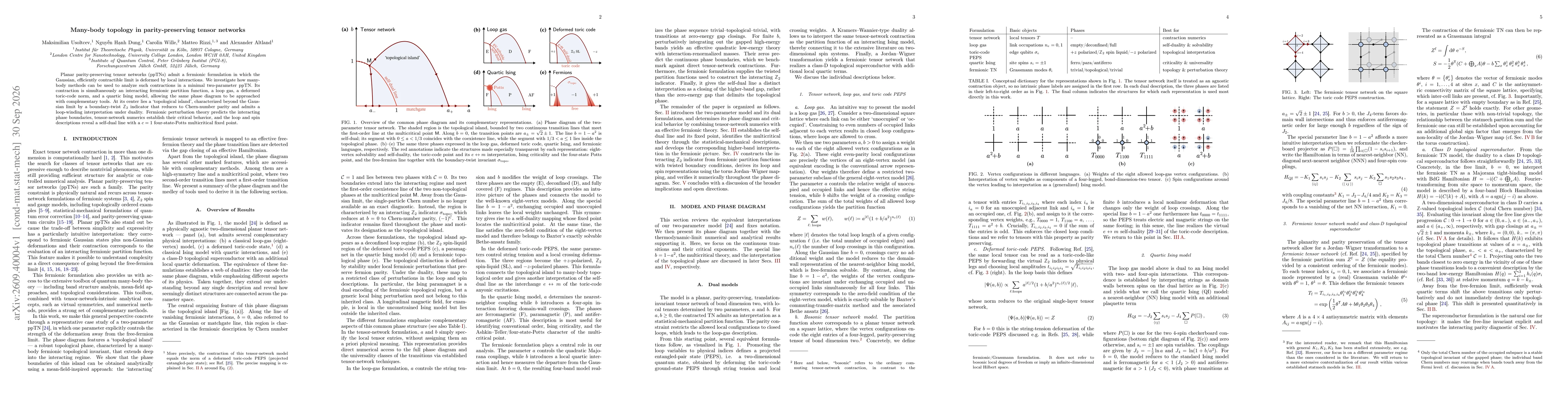 Thumbnail for Many-body topology in parity-preserving tensor networks