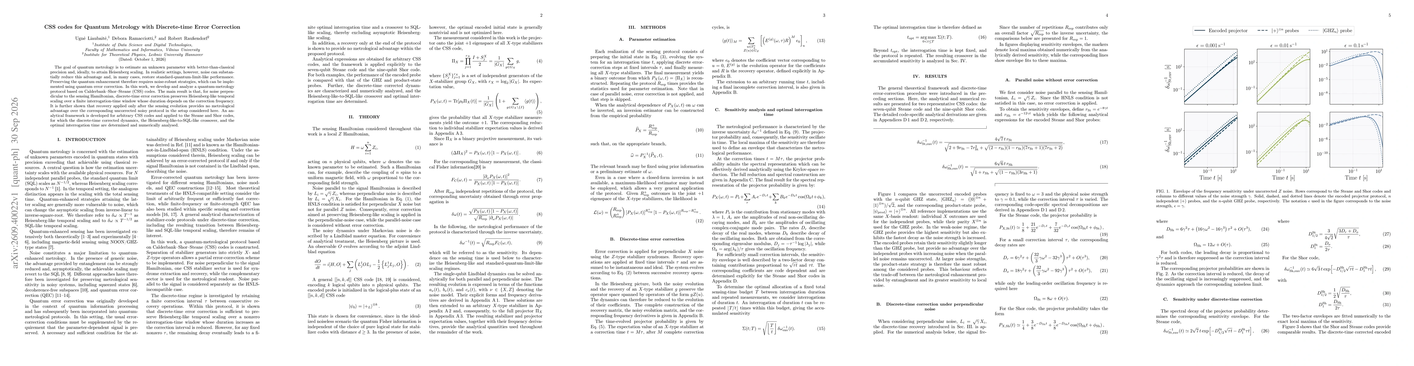 Thumbnail for CSS codes for Quantum Metrology with Discrete-time Error Correction