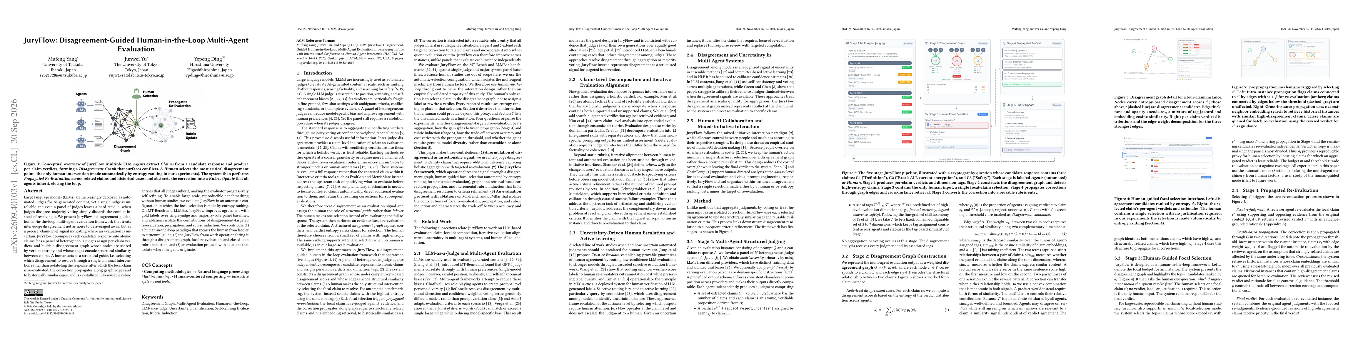 Thumbnail for JuryFlow: Disagreement-Guided Human-in-the-Loop Multi-Agent Evaluation