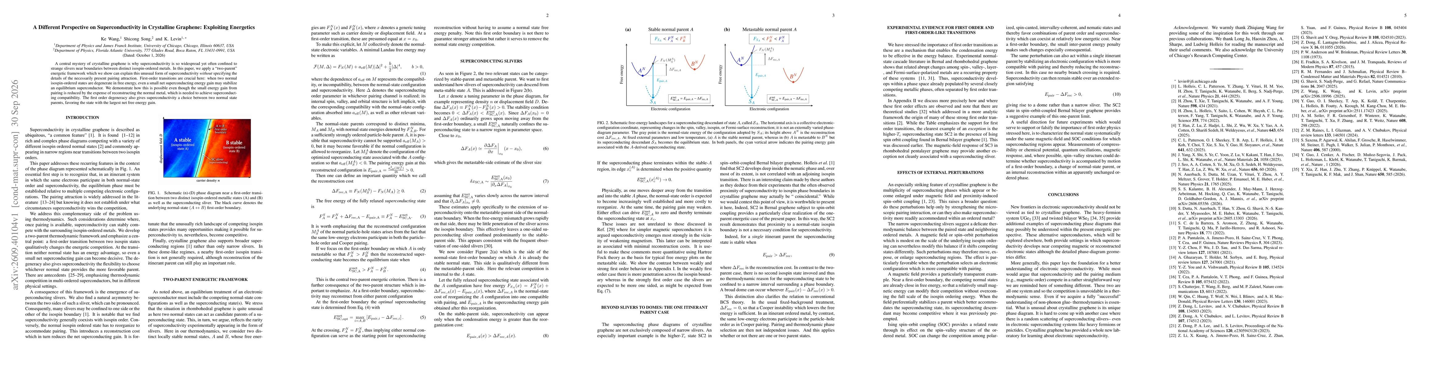 Thumbnail for A Different Perspective on Superconductivity in Crystalline Graphene: Exploiting Energetics