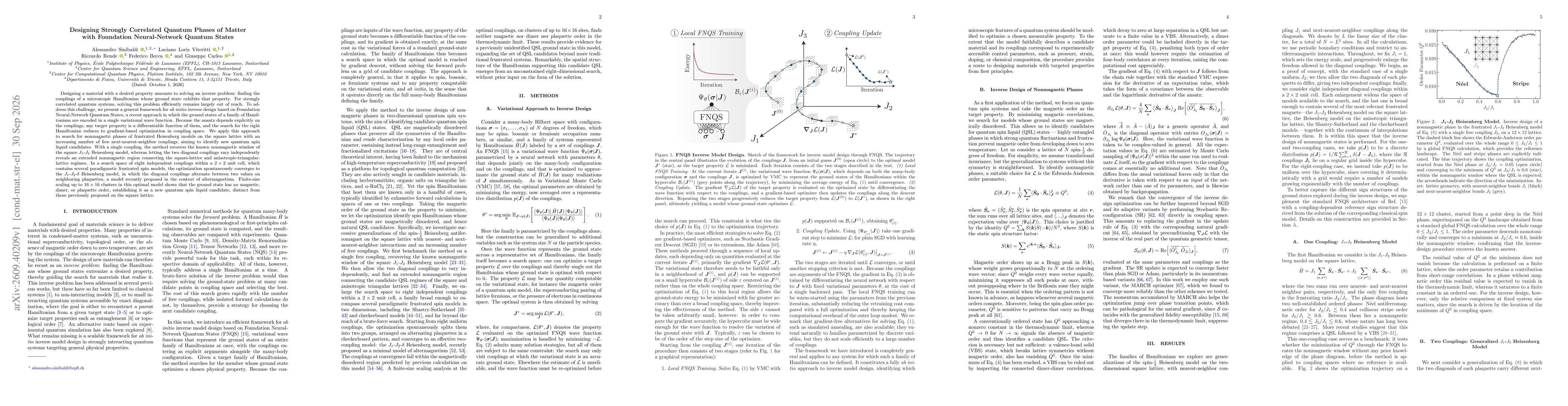 Thumbnail for Designing Strongly Correlated Quantum Phases of Matter with Foundation Neural-Network Quantum States
