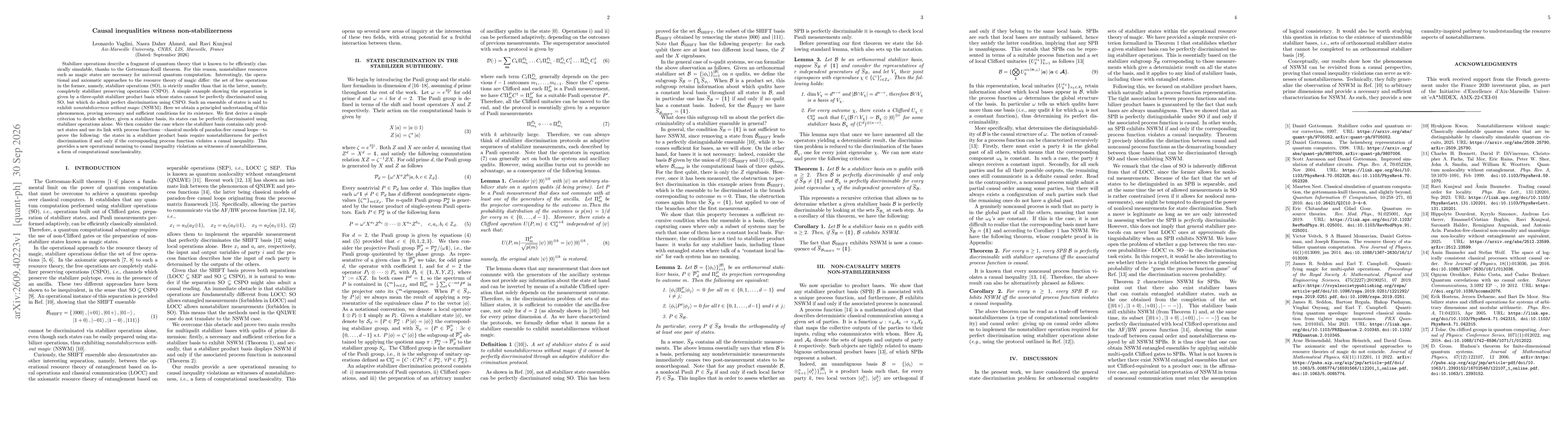 Thumbnail for Causal inequalities witness non-stabilizerness