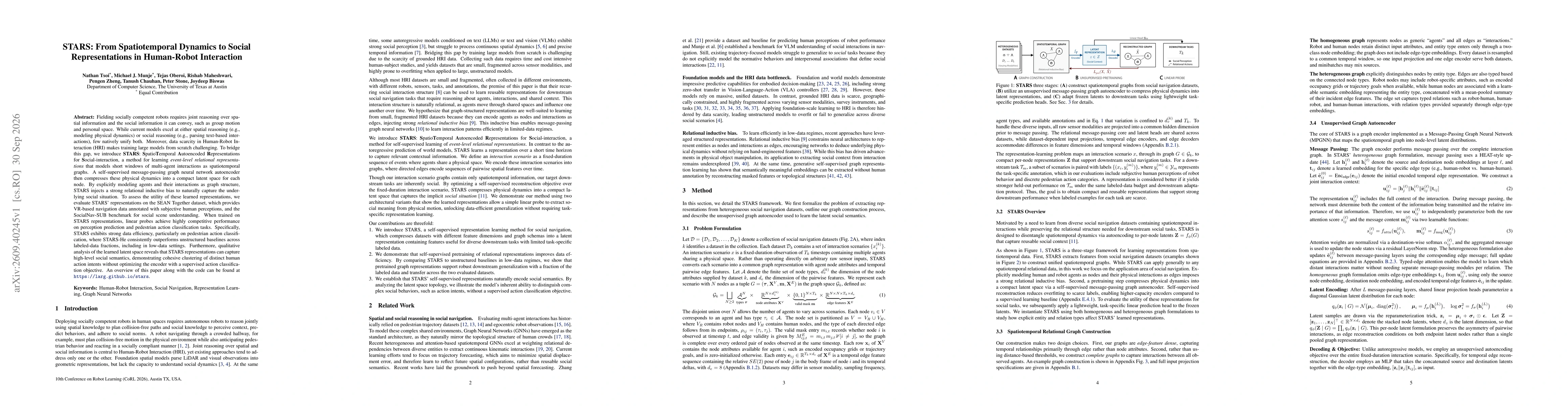 Thumbnail for STARS: From Spatiotemporal Dynamics to Social Representations in Human-Robot Interaction