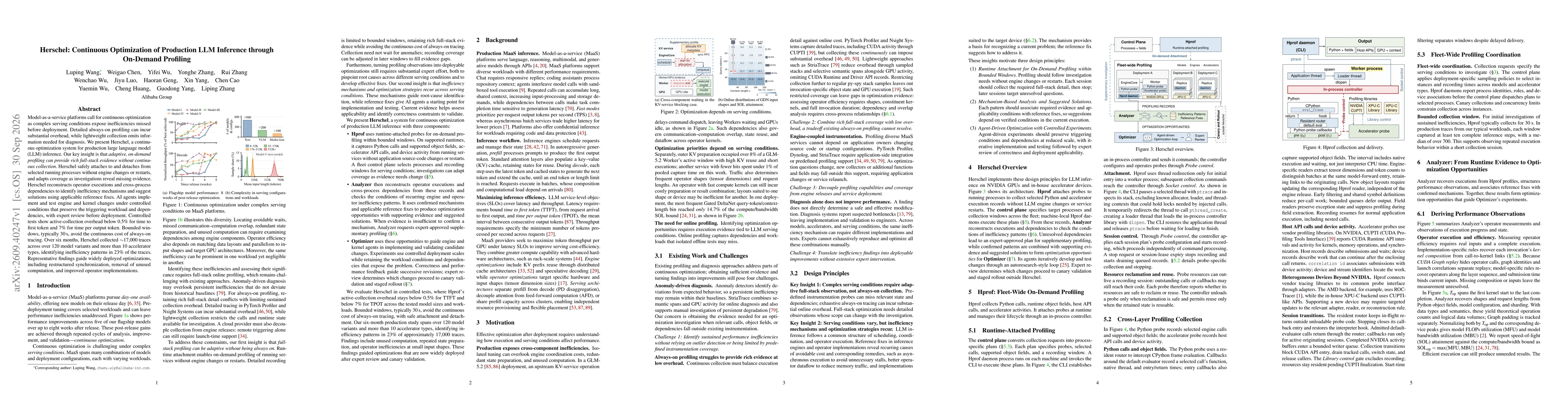 Thumbnail for Herschel: Continuous Optimization of Production LLM Inference through On-Demand Profiling